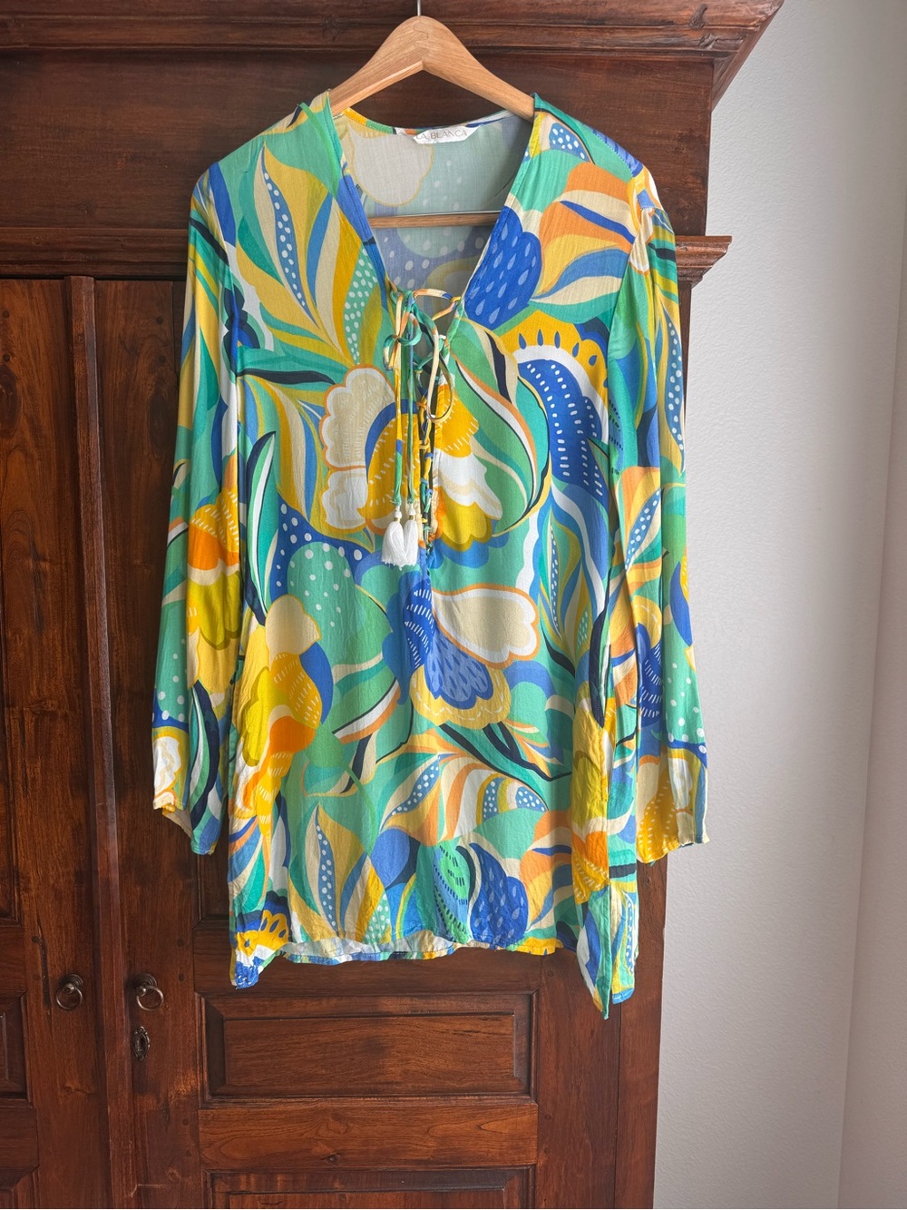 La Blanca Sun In Sicily Lace Up V-Neck Tunic
Cover Up